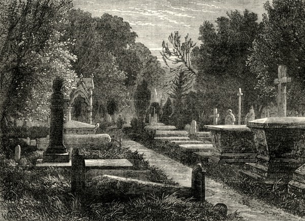 'Kensal Green Cemetery', c1876