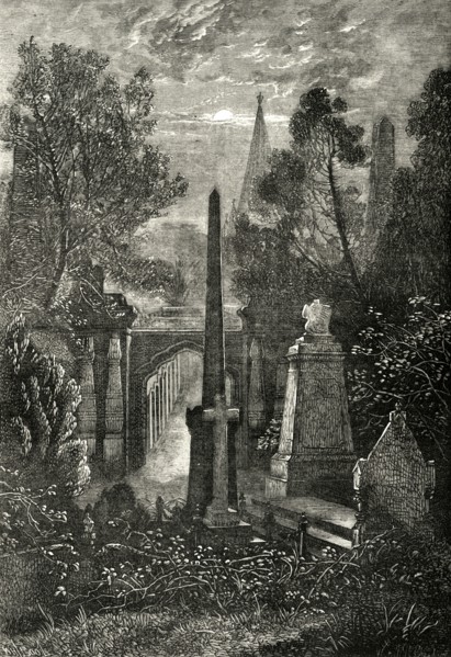 'View in Highgate Cemetery', c1876