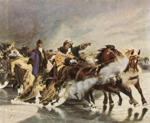 The Great Elector crossing the Curonian Lagoon, January 1679