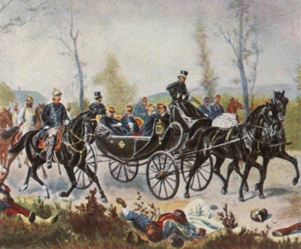 Emperor Napoleon is taken to see the king by Bismarck, 2 September 1870