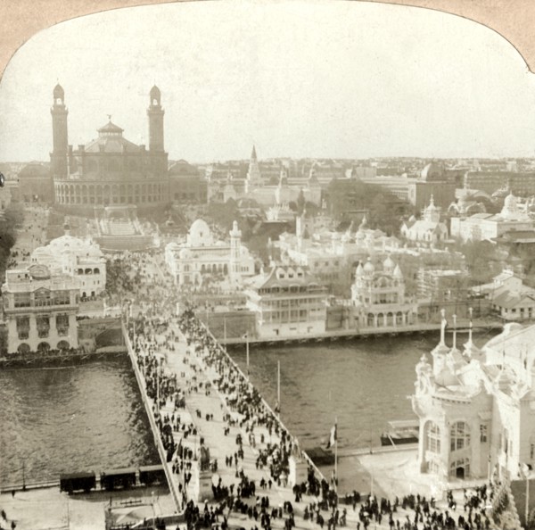 'Looking North from the Eiffel Tower, Paris Exposition'