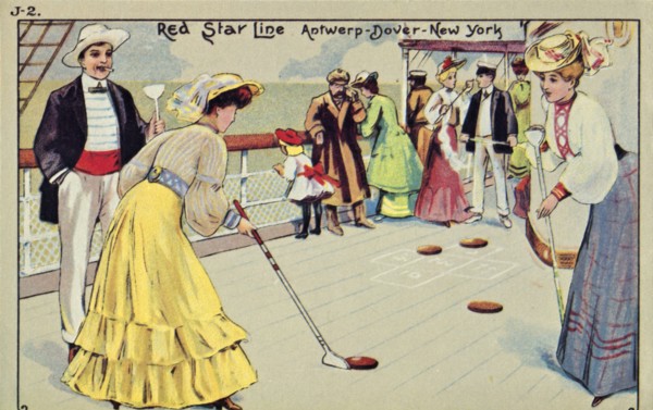 Shuffleboard on board a Red Star Line passenger ship,1907