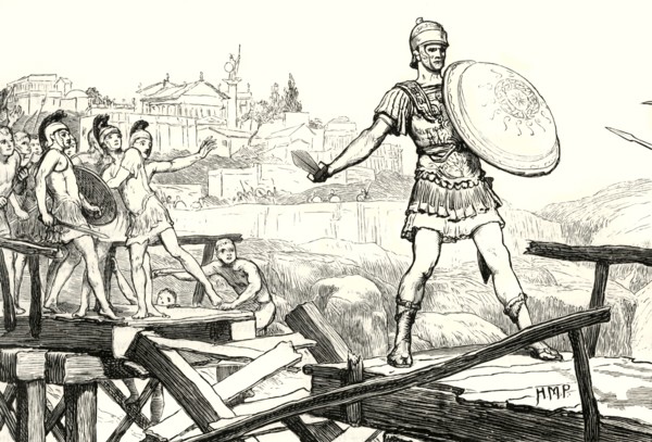 'Horatius Cocles Defending The Bridge',1890