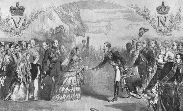 'Queen Victoria received at Boulogne by the Emperor Napoleon III., August 18, 1855', (1901).  Creator: Unknown.