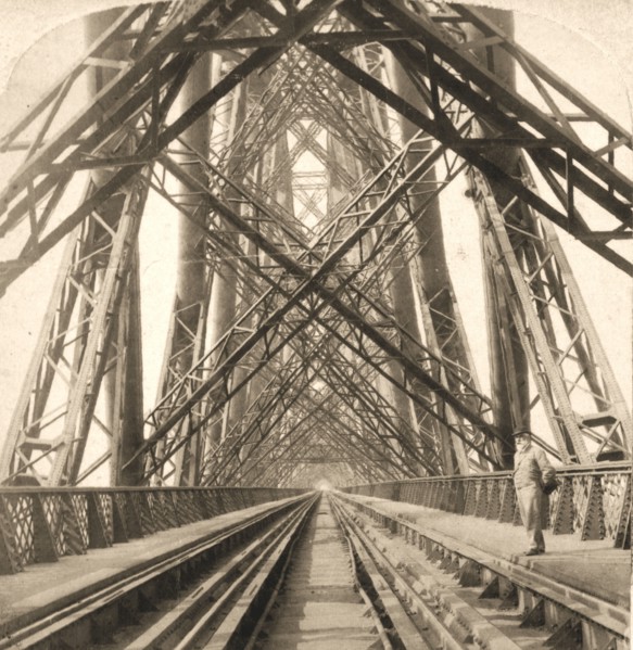 'The Great Forth Bridge, Scotland', 1896.  Creator: Works and Sun Sculpture Studios.