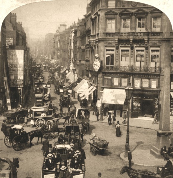 'Fleet Street, London', 1896.  Creator: Works and Sun Sculpture Studios.