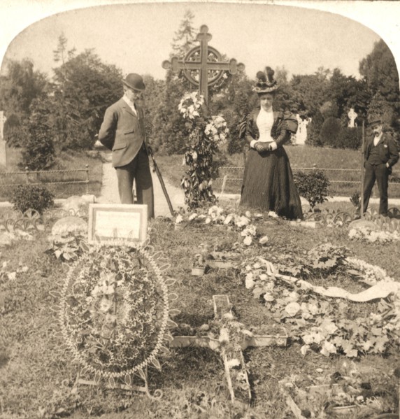 'The Grave of Charles Stewart Parnell, Irelands greatest leader, Dublin', 1896.  Creator: Works and Sun Sculpture Studios.