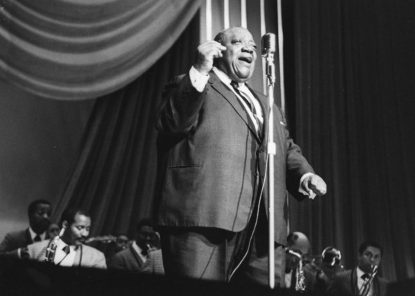 Jimmy Rushing with the Basie Band, London, 1963. Creator: Brian Foskett.