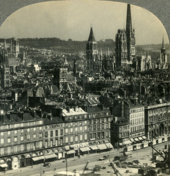 'Rouen, France, from across the River Seine', c1930s. Creator: Unknown.