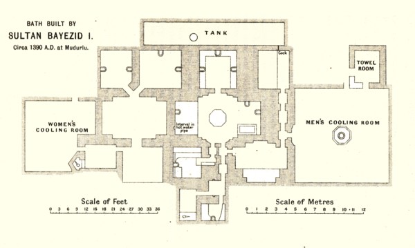 'Bath built by Sultan Bayezid I, circa 1390 A.D. at Mudurlu', c1915.  Creator: Stanford's Geographical Establishment.