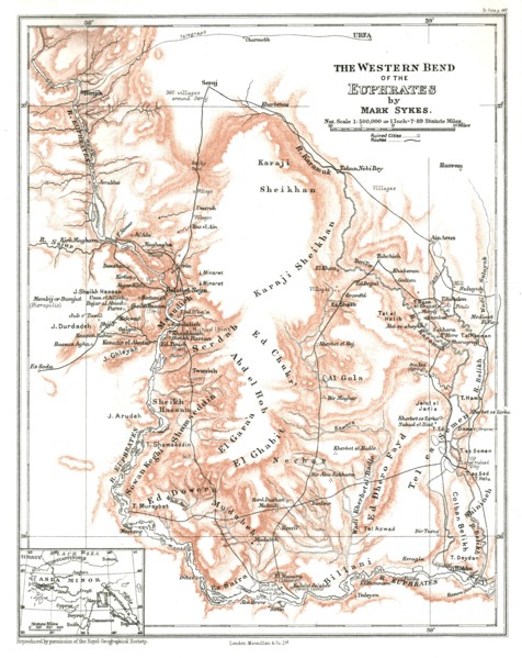 'The Western Bend of the Euphrates', c1915.  Creator: Mark Sykes.
