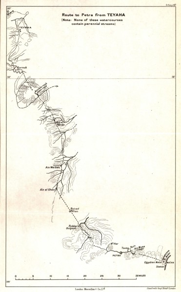 'Route to Petra from Teyaha', c1915. Creator: Stanford's Geographical Establishment.