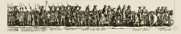 Procession of officials and nobles, late 16th-early 17th century. Creator: Unknown.