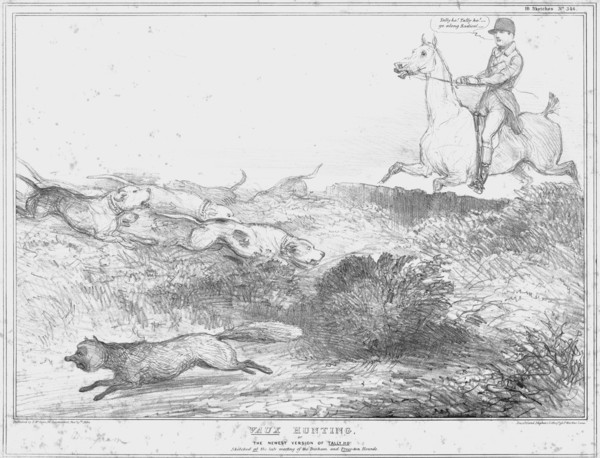 'Vaux Hunting, or the Newest Version of Tally Ho!',1834. Creator: John Doyle.