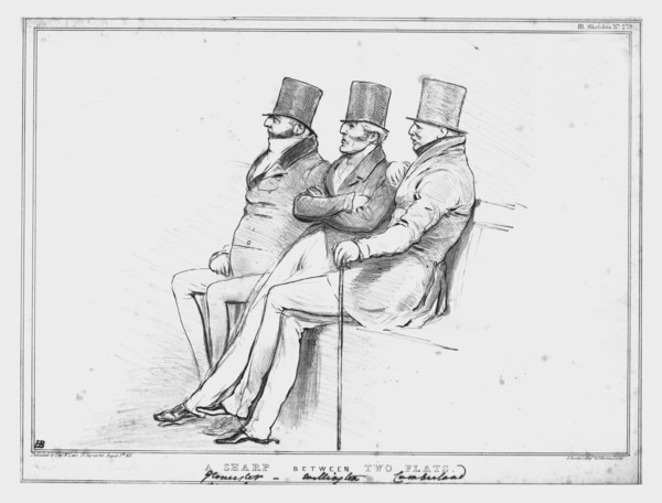 'A Sharp between Two Flats, Gloucester-Wellington-Cumberland', 1833. Creator: John Doyle.