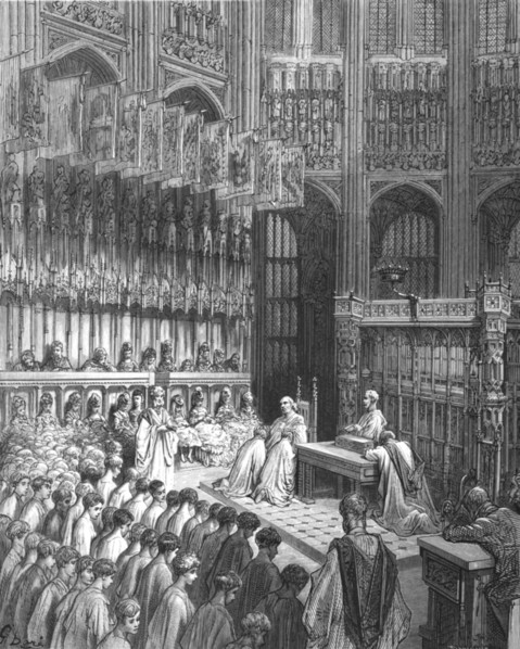 'Westminster Abbey - Confirmation of Westminster Boys', 1872.  Creator: Gustave Doré.