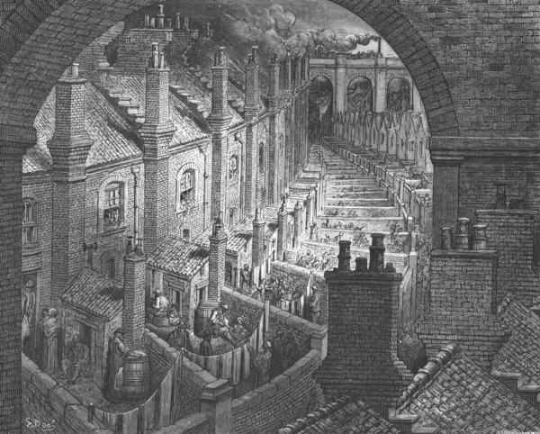 'Over London - By Rail', 1872.  Creator: Gustave Doré.