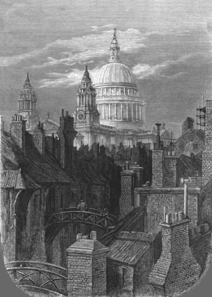 'St. Paul's from the Brewery Bridge', 1872.  Creator: Gustave Doré.