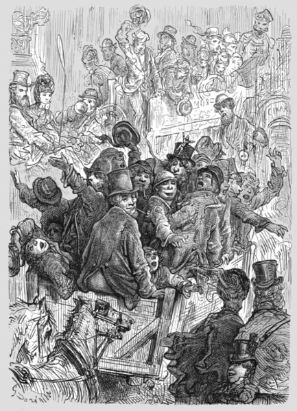 'Home from Hampton Court Races', 1872.  Creator: Gustave Doré.