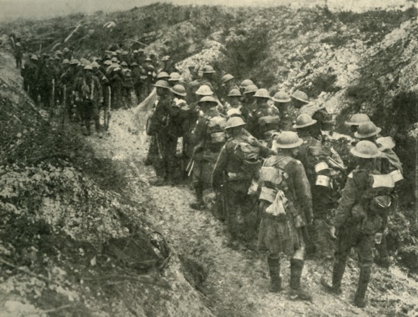 British soldiers at the front, First World War, 1914-1918, (c1920). Creator: Unknown.