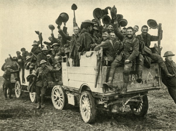'Happy Warriors: Canadians returning from a successful attack', First World War, c1916, (c1920).  Creator: Unknown.
