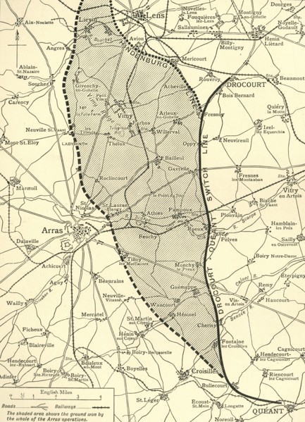 'The Battlefield of Arras', First World War, c1917, (c1920) Creator: Unknown.