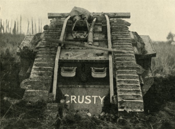 British Mark IV tank on the Western Front, First World War, c1917, (c1920). Creator: Unknown.