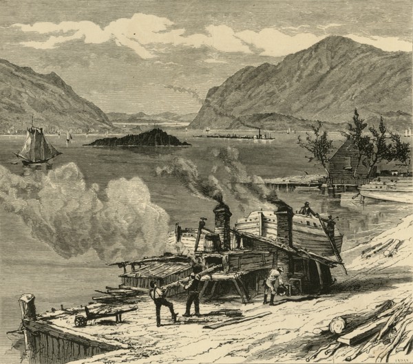 'The Hudson, south from Newburg', 1874.  Creator: John Karst.