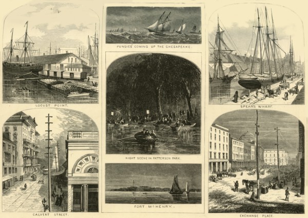 'Scenes in Baltimore', 1874.  Creator: James H. Richardson.