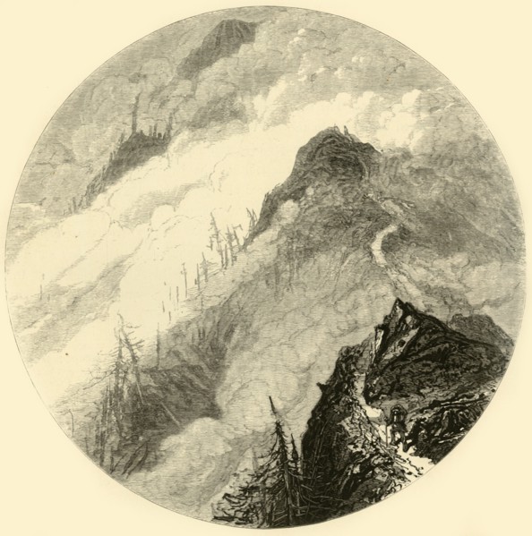 'Ascent of Whiteface', 1874.  Creator: Harry Fenn.