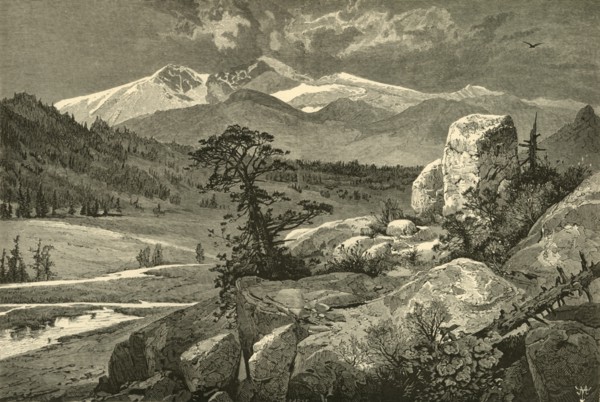 'Long's Peak, from Este's Park', 1874.  Creator: John Karst.