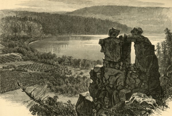 'Devil's Door-way, Devil's Lake, Wisconsin', 1874.  Creator: Alfred Waud.
