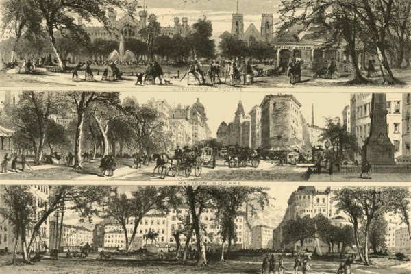 'Washington, Madison, and Union Squares', c1870. Creator: William James Palmer.