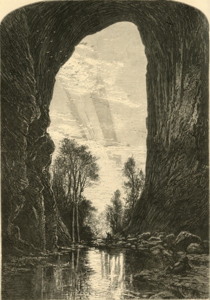 'Under the Natural Bridge', 1872.  Creator: J. Augustus Bogert.