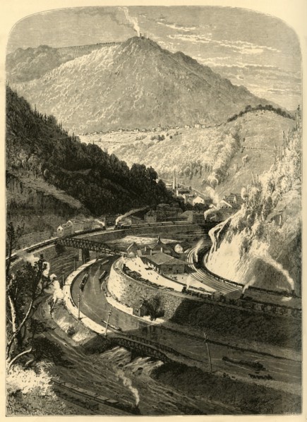 'Mauch Chunk and Mount Pisgah', 1872.  Creator: John J. Harley.