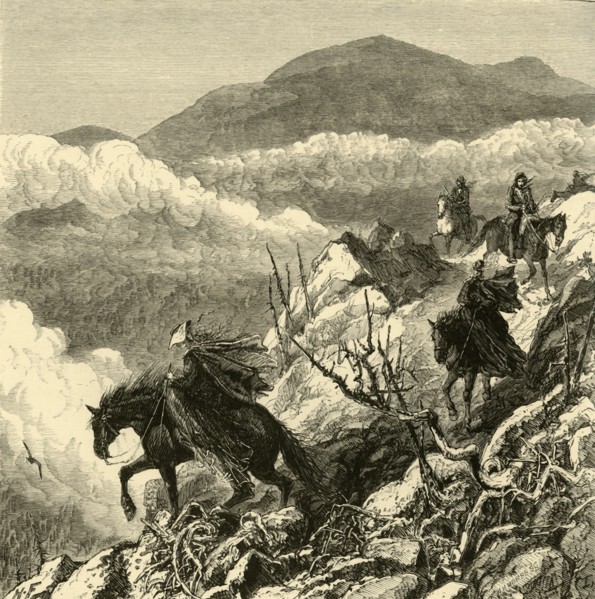 'The Descent from Mount Washington', 1872.  Creator: W.H. Morse.