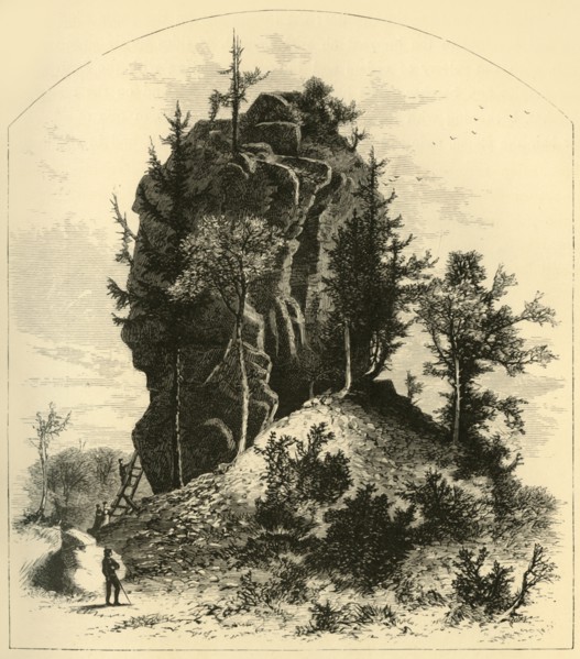 'Sugar-Loaf Rock - (West Side)', 1872.  Creator: A. Measom.
