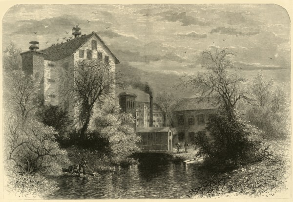 'Mills on Blackstone River', 1872.  Creator: William Hamilton Gibson.