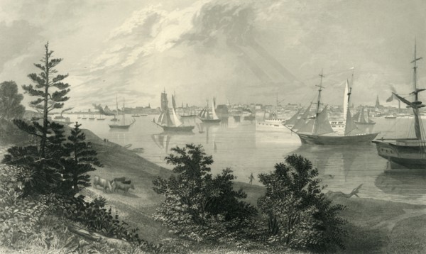 'The City of Detroit, (From Canada Shore)', 1872.  Creator: Robert Hinshelwood.