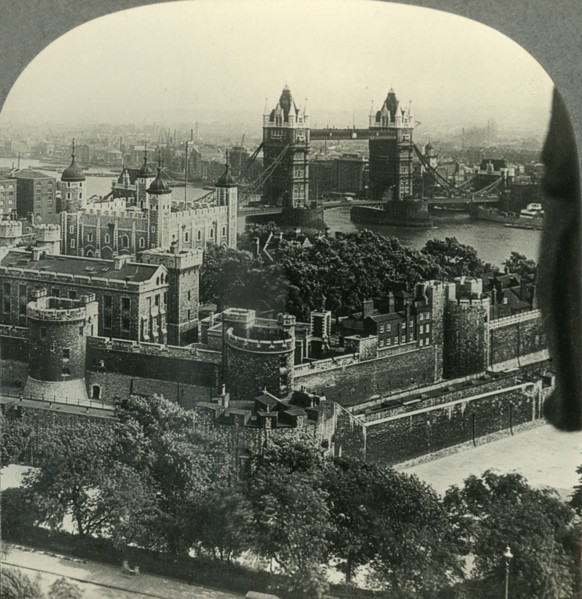 'The Tower of London and the Tower Bridge, London, England', c1930s. Creator: Unknown.