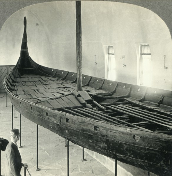 'The Famous Viking Ship (Restored) at the Bygdo Museum, Oslo, Norway', c1930s. Creator: Unknown.
