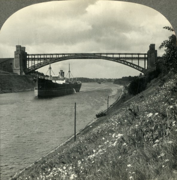 'The Kiel Ship Canal Connecting the Baltic and North Seas, Kiel, Germany', c1930s. Creator: Unknown.