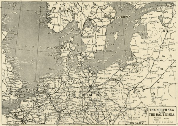 'The North Sea and The Baltic Sea', 1915. Creator: Unknown.