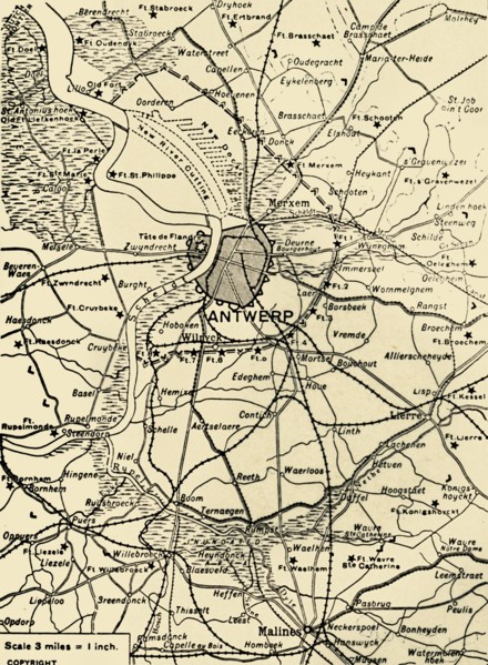 The District Round Antwerp', 1915. Creator: Unknown.