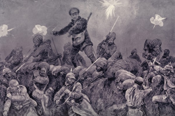 'Magnificent Charge of Indian Troops Against the German Trenches', 1916. Creator: Unknown.