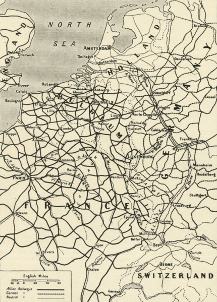 'Railway Systems of the Allies and Germany', 1916. Creator: Unknown.
