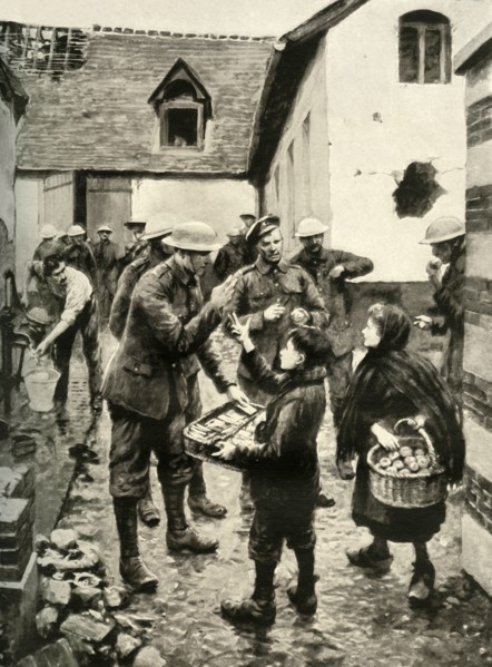 'Chocolate and Apples Behind the British Lines', 1917. Creator: Unknown.
