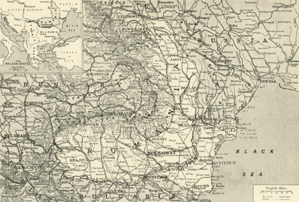 'Map Indicating the Area of the Rumanian Campaign', 1917. Creator: Unknown.