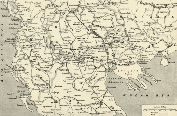 'General Map of the Balkan Operations in the Autumn of 1916', 1917. Creator: Unknown.