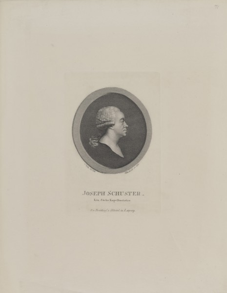 Portrait of the composer Joseph Schuster (1748-1812) , 1811. Creator: Gottschick, Johann Christian Benjamin (1776-1844).